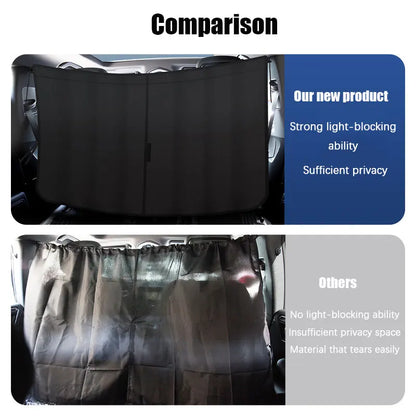 Car Privacy Sunshade Curtain Isolation Window Shade Privacy Travel Nap Night Car Camping Detachable Simple Curtain Polyester