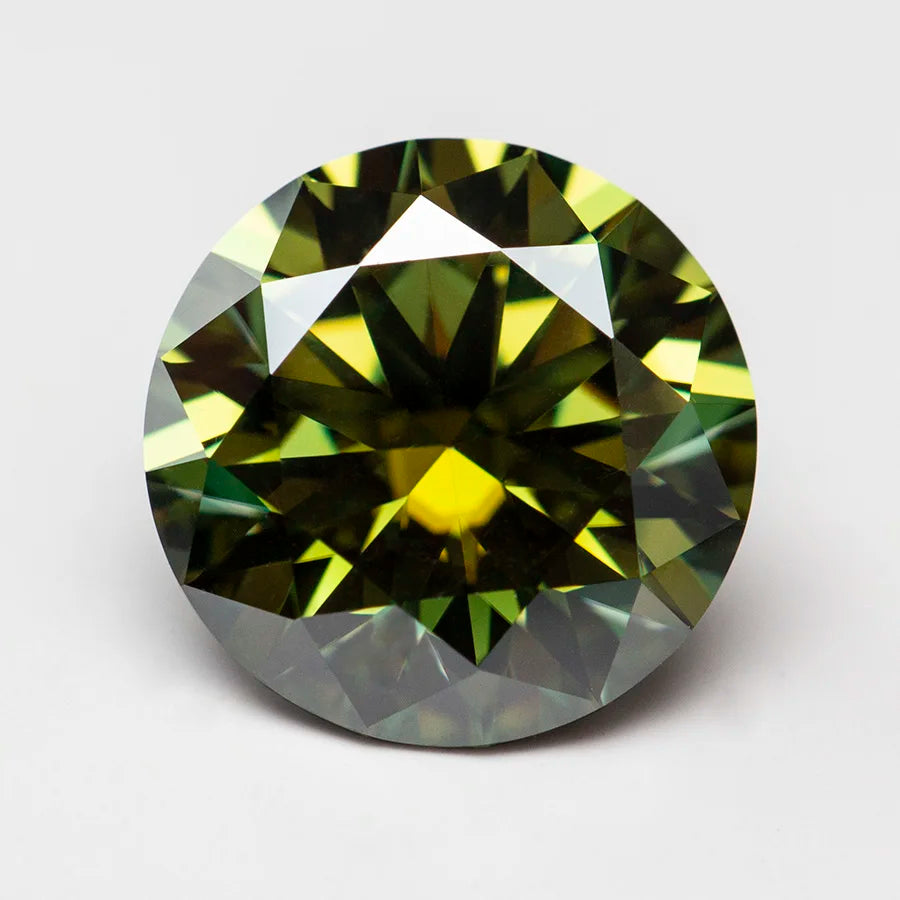 Orange Loose Moissanite GRA Certificate Round Moissanite Stone