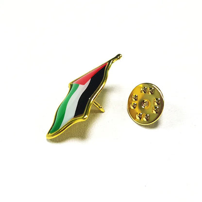 6Pcs Palestine Pin National Flag Brooch Country Metal Enamel Badge FREE PALESTINE