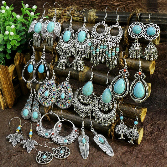 53 Styles Bohemian Vintage Drop Earrings For Women Ethnic Dangle Earrings Jewelry