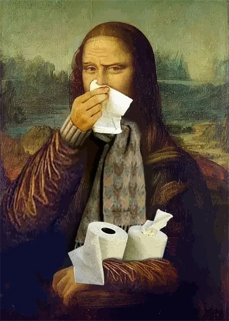 Funny Portrait Bathroom Canvas Posters Mona Lisa Bathroom Meme Funny Toilet Canvas Prints Paintings Unique Home Bathroom Decor