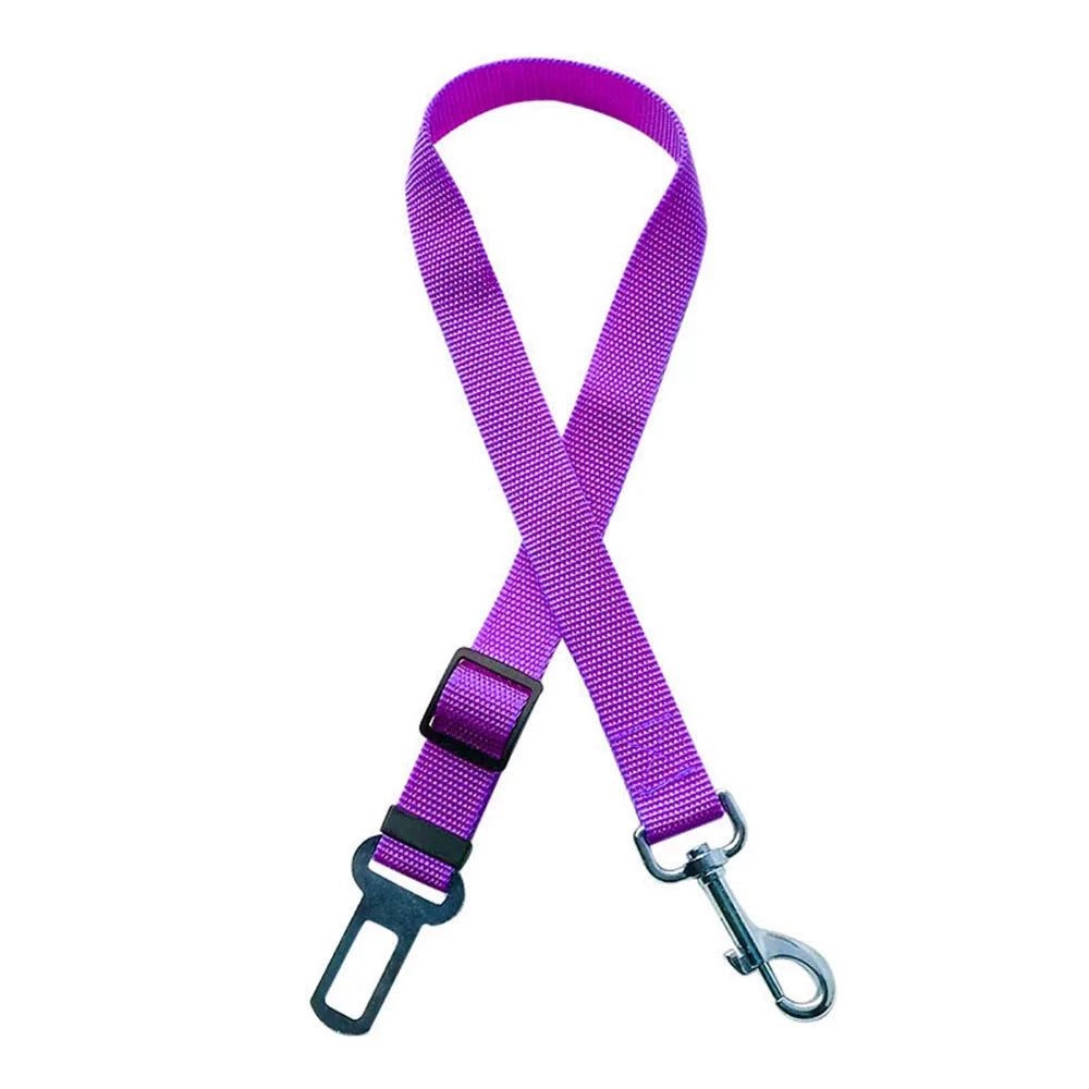 Pet Dog Seat Belt Adjustable Travel Car Safety Harnesses Lead Restraint Reflective Strap