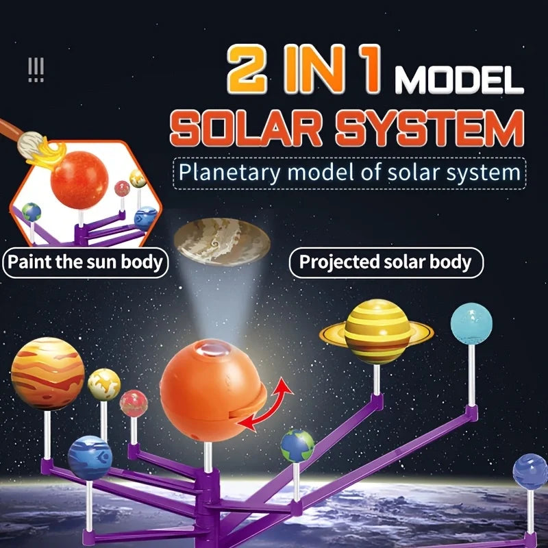 Kids Solar System Model Kit Planet Ages 6+ (Includes Paint & Brush)