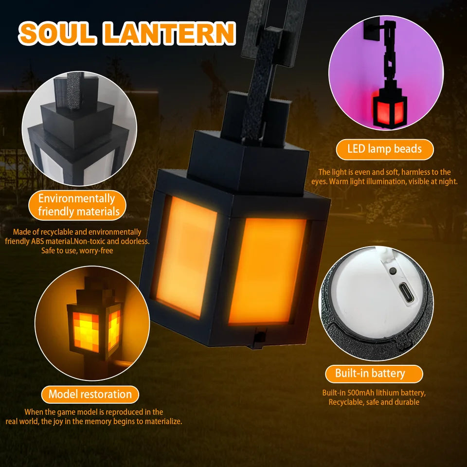 Lantern Night Light MultiColor LED Light Remote Control Desk & Wall Mountable Home Decor