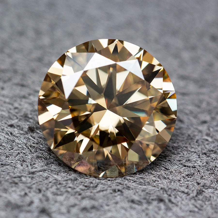 Pink Black Green Blue Yellow Purple Gray Red Loose Moissanite with Certificate Round Moissanite Stone GRA Diamonds Gemstones