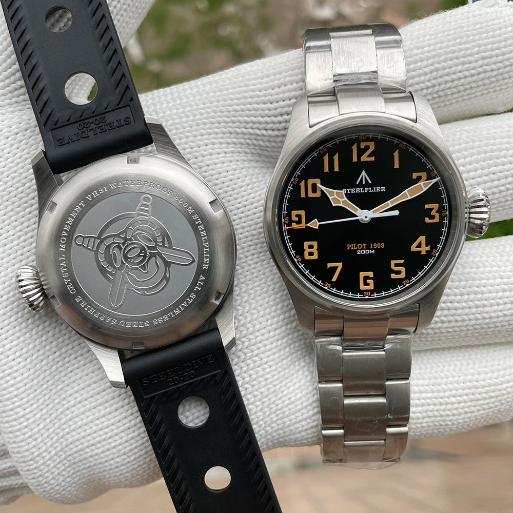 Steel Watch SF740V Quartz Wristwatch Luminous 200M Waterproof