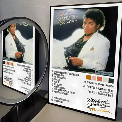 M-Michael J-Jackson Singer Album Poster Room Wall Art Decor Waterproof Stickers For Home Bar Bedroom Decoration