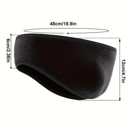 Warm Fleece Earmuffs Headband Soft Windproof Ear Warmer Unisex Outdoor Sports Headbands Ideal for Skiing Running Cycling