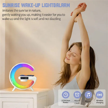 Wireless Charger Clock Speaker RGB Light
