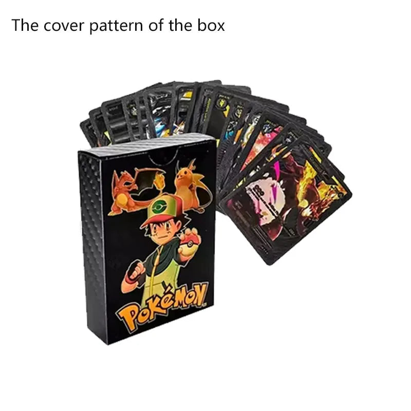55PCS Pokemon Cards Vmax GX Gold Foil Flash Box English
