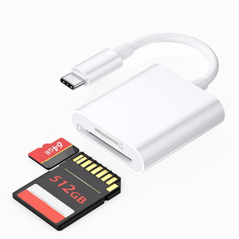2in1 USB-C Card Reader USB C To SD Card OTG SD/TF Memory Converter Multifunctional Data
