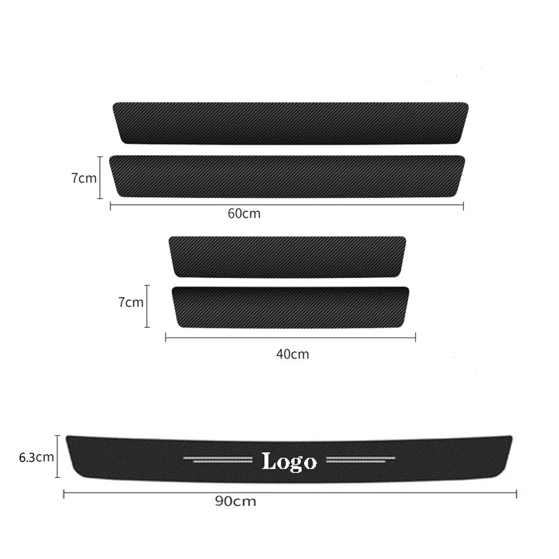 Car Threshold Protect Auto Emblem Sticker Accessory For Jaguar X S F XF XE XJ XK XEL XFL XJL XJ6 XJS XKR XFR F-Type F-Pace E-Pac