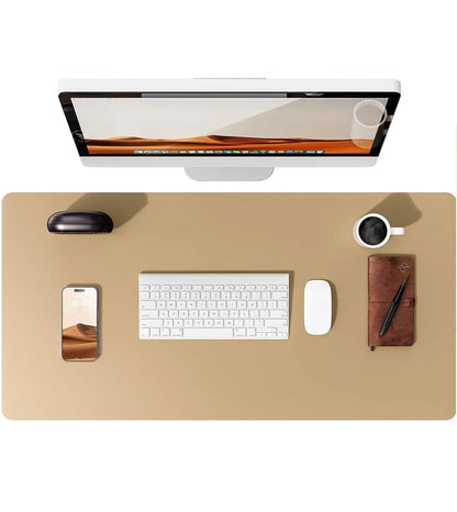 Mouse Pad Office Desk Mat Leather Desk Pad Protector Non-Slip PU Leather Desk Blotter