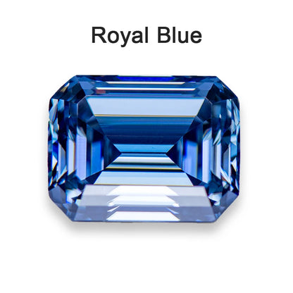 Moissanite Loose Stone VVS1 Emerald Cut Beads Jewelry Making with Certificate