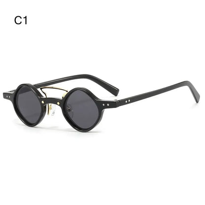 New Hippie Small Round Square Sunglasses Men Women Retro Steam Punk Glasses Vintage Gradient Driving Glasses UV400