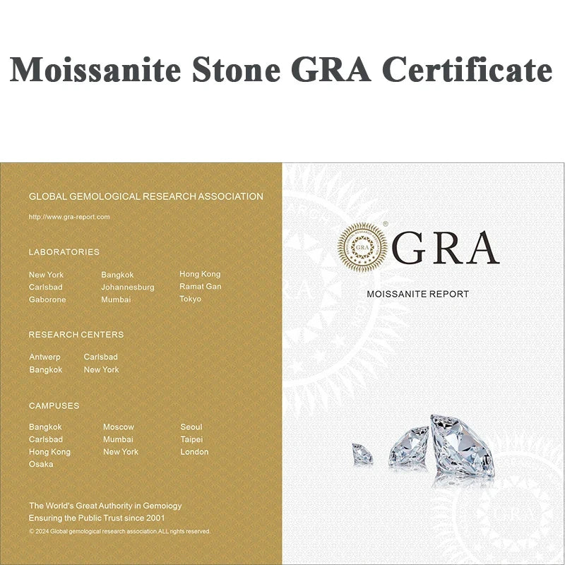 Moissanite Loose Stone VVS1 Princess Cut Charms Jewelry Making with Certificate