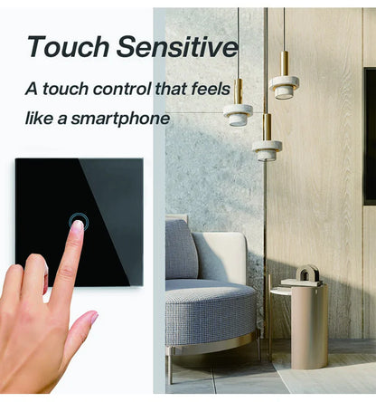 Touch Switch LED Panel Wall Lamp Light Switch AC100-240V