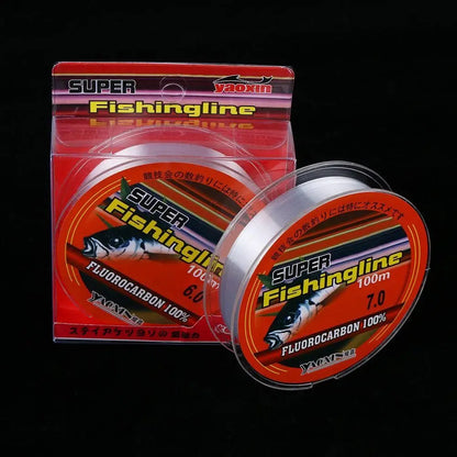 100M Super Strong Line 100% Fluorocarbon Monofilament Nylon Fishing Line