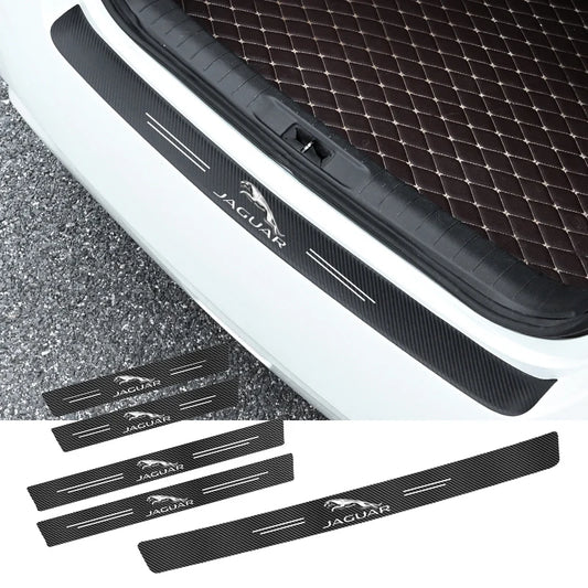 Car Threshold Protect Auto Emblem Sticker Accessory For Jaguar X S F XF XE XJ XK XEL XFL XJL XJ6 XJS XKR XFR F-Type F-Pace E-Pac