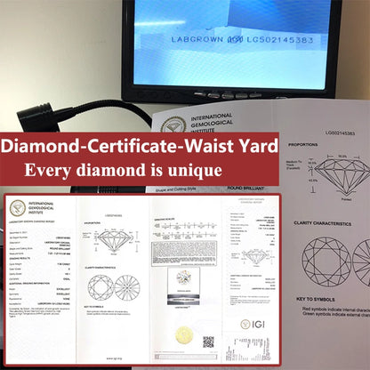 IGI Certificate 0.5ct Round Lab Diamond 5mm HPHT 3EX D/F Color VVS1 Clarity Diamond