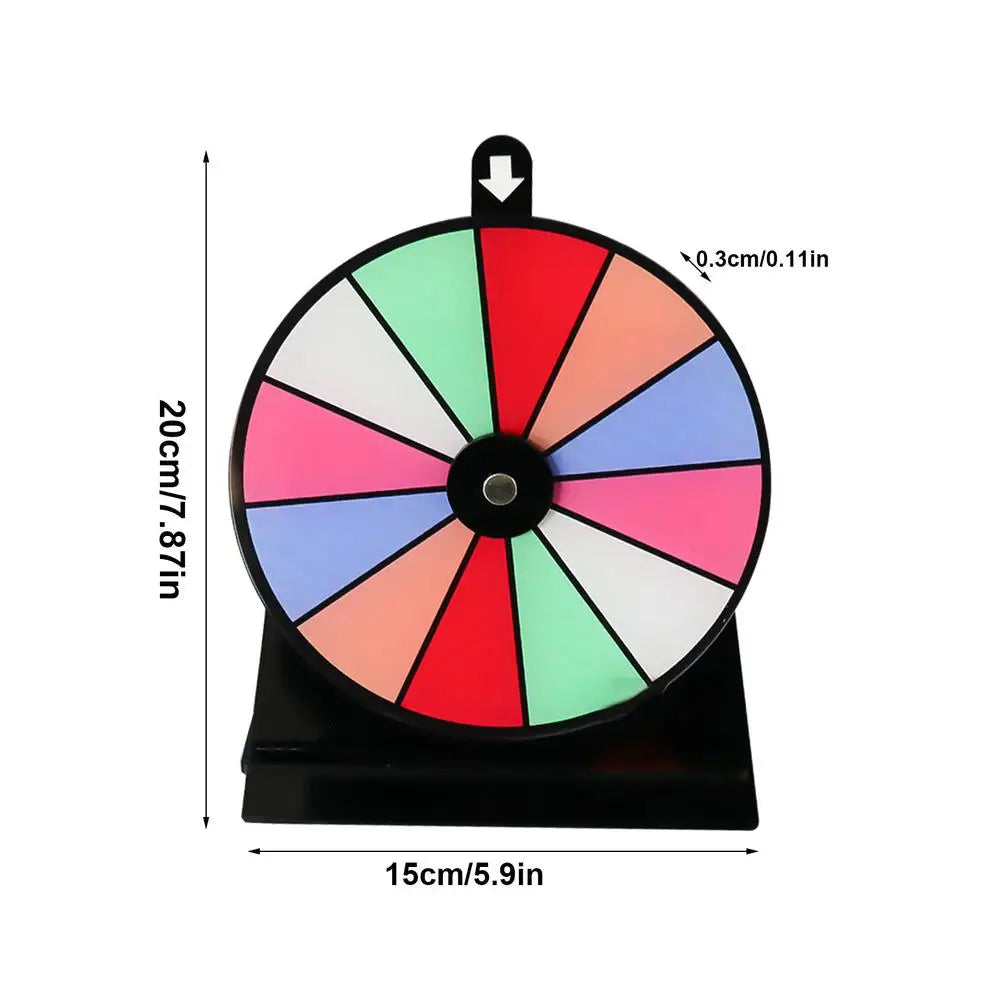 Prize Wheel Spinner with Stand Erasable Game Wheel with 12 Slots Roulette Board Doodle fun Game Fortune for Corporate Events