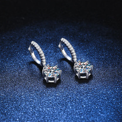 Sterling Silver Moissanite Jewelry Set Pendant Necklace Ring Gift