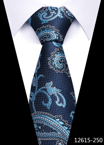 Men 100% Silk Tie 8cm Silk Necktie