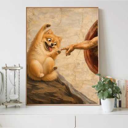 God Hand Cat Wall Decor Finger Canvas Painting Wall Art Poster Picture Home Decor