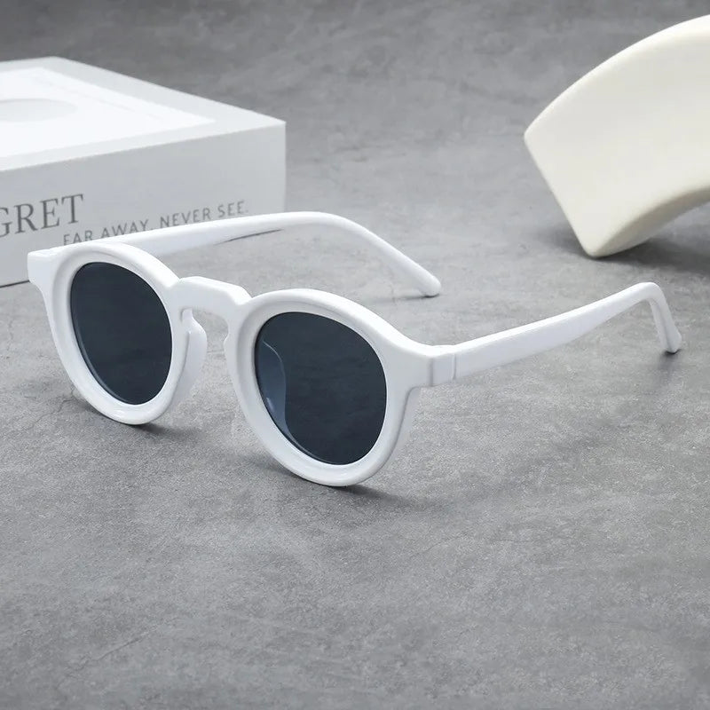 Small Frame Round Frame Uv Sunglasses Retro Sunglasses Cross-Border Sunglasses For Men'S Fashion Travel Accessory Outdoor Use