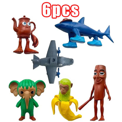 Brainrot Tung Sahur Figure Toy Tralalero Tralala Figures Bombardino Crocodilo Shimpanzini Bananini Toys