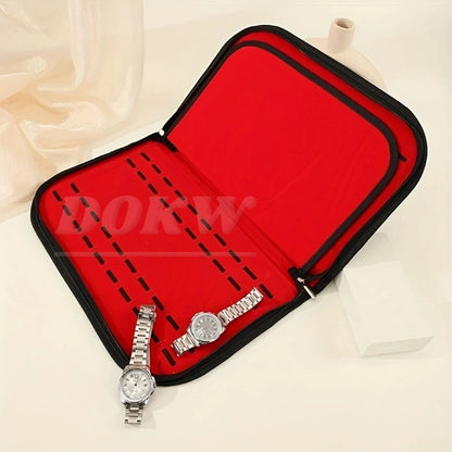 Luxury Portable 20 Compartment Watch Storage Bag Collection Pouch Display Case for Stall Counter Exhibition Watch Box