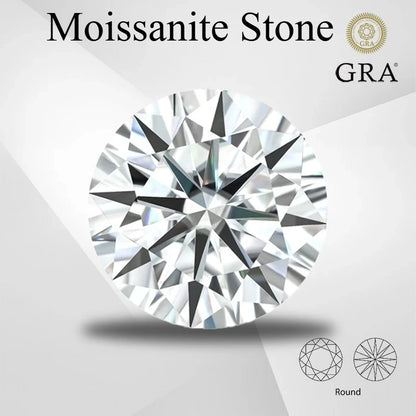 Moissanite Stone D Color Round Cut with GRA Report beads | September OFFER 💎 BUY 3 get 2 FREE