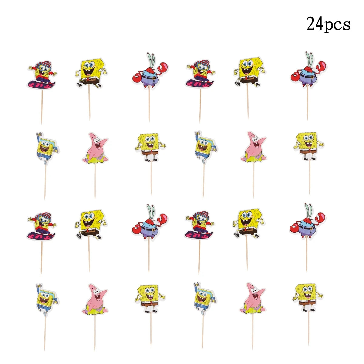 Cartoon SpongeBob Theme Birthday Party Balloon Disposable Tableware Mask Flag Candy Box Backpack Baby Shower party supplies