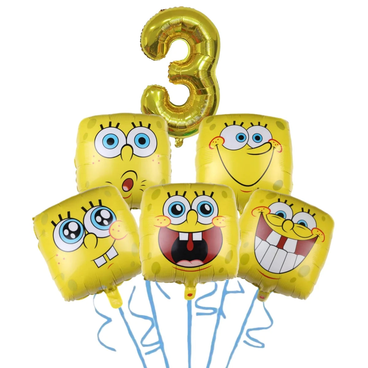 Cartoon SpongeBob Theme Birthday Party Balloon Disposable Tableware Mask Flag Candy Box Backpack Baby Shower party supplies