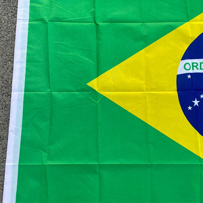 Brazil Flag Hanging Polyester Digital Print Brasil Brazilian Banner