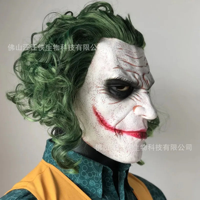 Halloween Mask Knight Joker Role Playing Mask Festival Party Neutral Adult Latex Mask Headset Performance Stage Props