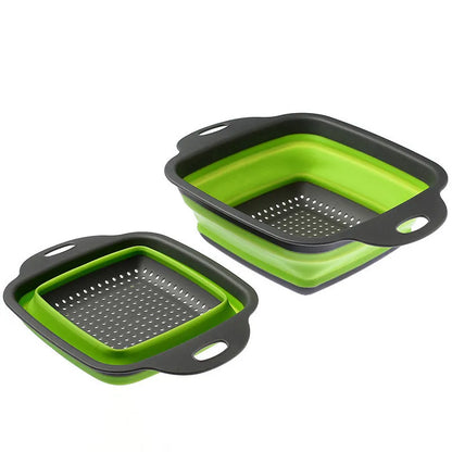 Collapsible Colander Silicone Kitchen Food Vegetable Fruit Strainers Drainer