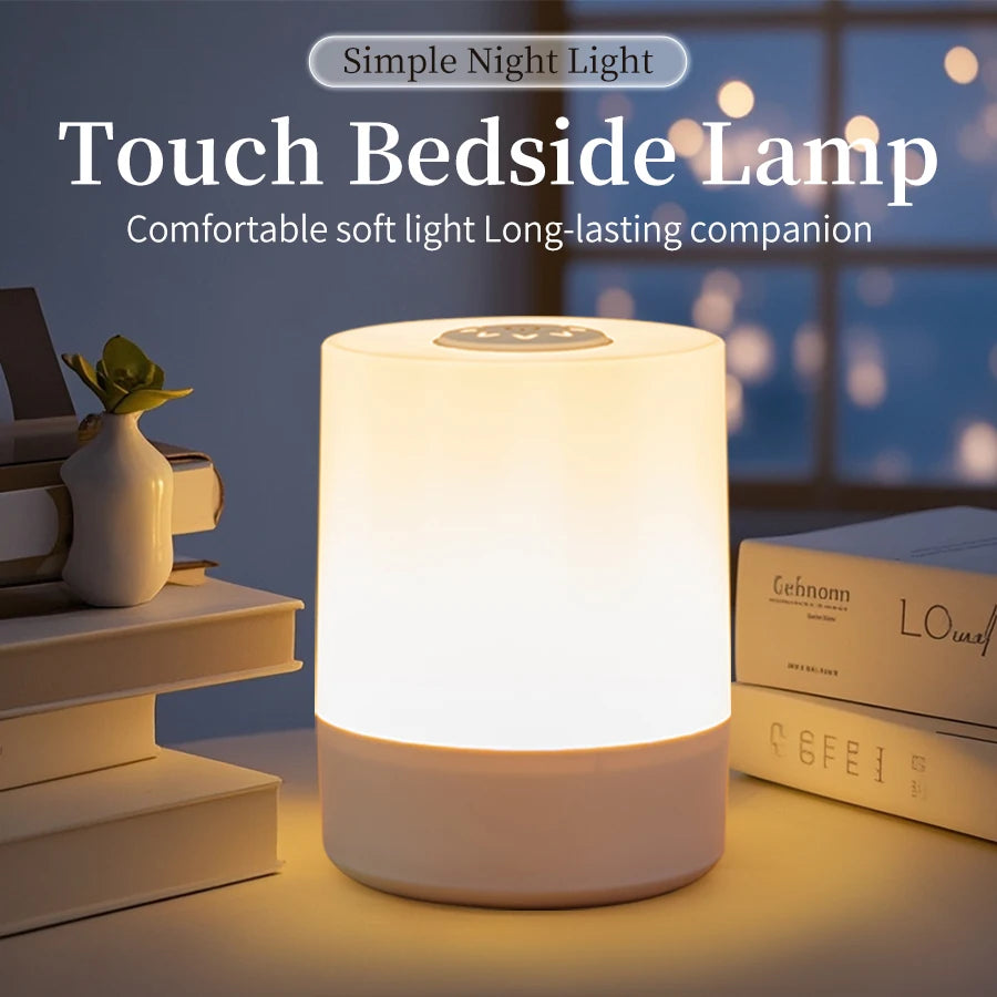 LED Touch Glow Night Light Baby Room Bedroom Lighting Table Lamp Bedside NEW