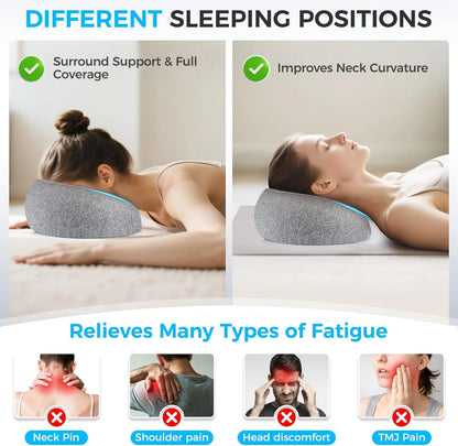 Ergonomics Lying Down Pillow Memory Foam Breathable Head Support Pillow Snap Body Massage Face Rest Pillow for Beauty Salon
