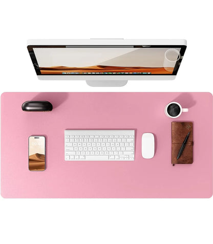 Mouse Pad Office Desk Mat Leather Desk Pad Protector Non-Slip PU Leather Desk Blotter