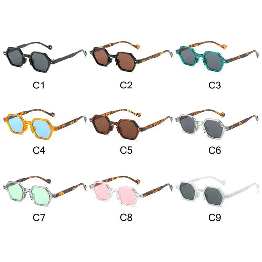 Polygon Square Sunglasses Vintage Lens Sun Glasses UV400 Unisex
