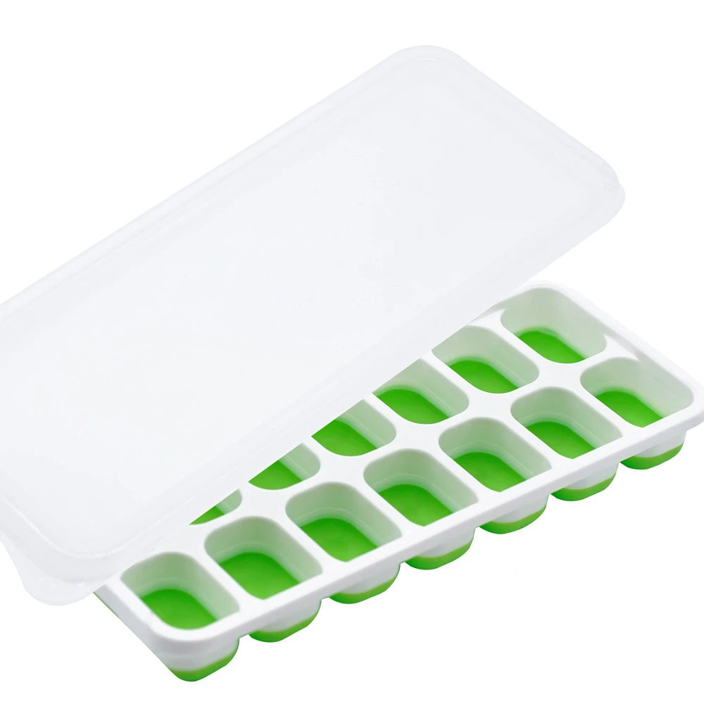 14 Grid Ice Cube Tray Silicone Mold Square Ice Cube Tray Mold Ice Cube Maker Non-toxic Durable Bar Pub Wine Ice Blocks Maker