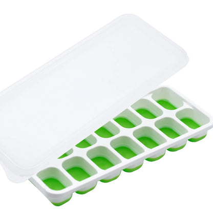 14 Grid Ice Cube Tray Silicone Mold Square Ice Cube Tray Mold Ice Cube Maker Non-toxic Durable Bar Pub Wine Ice Blocks Maker