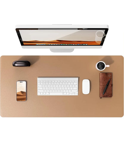 Mouse Pad Office Desk Mat Leather Desk Pad Protector Non-Slip PU Leather Desk Blotter