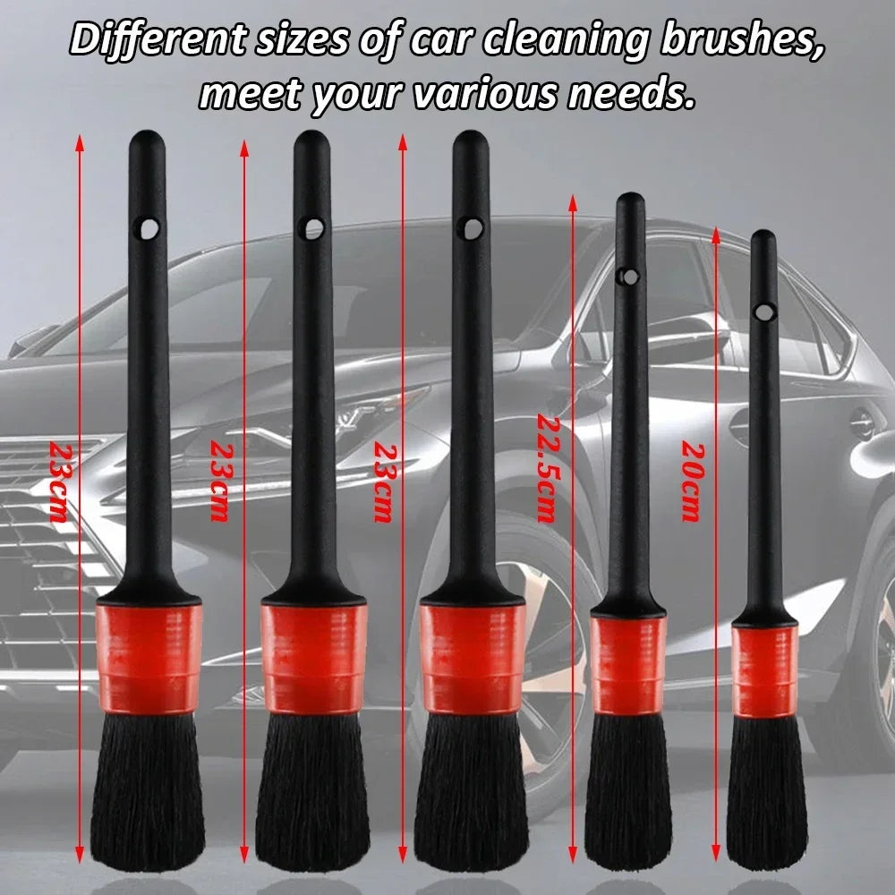 Car Cleaning Kit Scrubber Drill Detailing Brush Set Air Conditioner Vents Towel Car