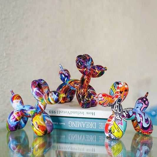 Balloon Dog Figurines Home Decor Colorful Art Animals Statue
