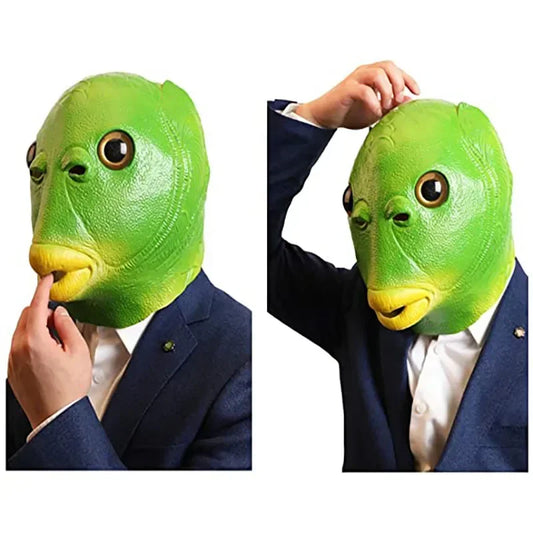 Mask Adult Party Fish Head Mask Headdress Head Fish Animal Latex