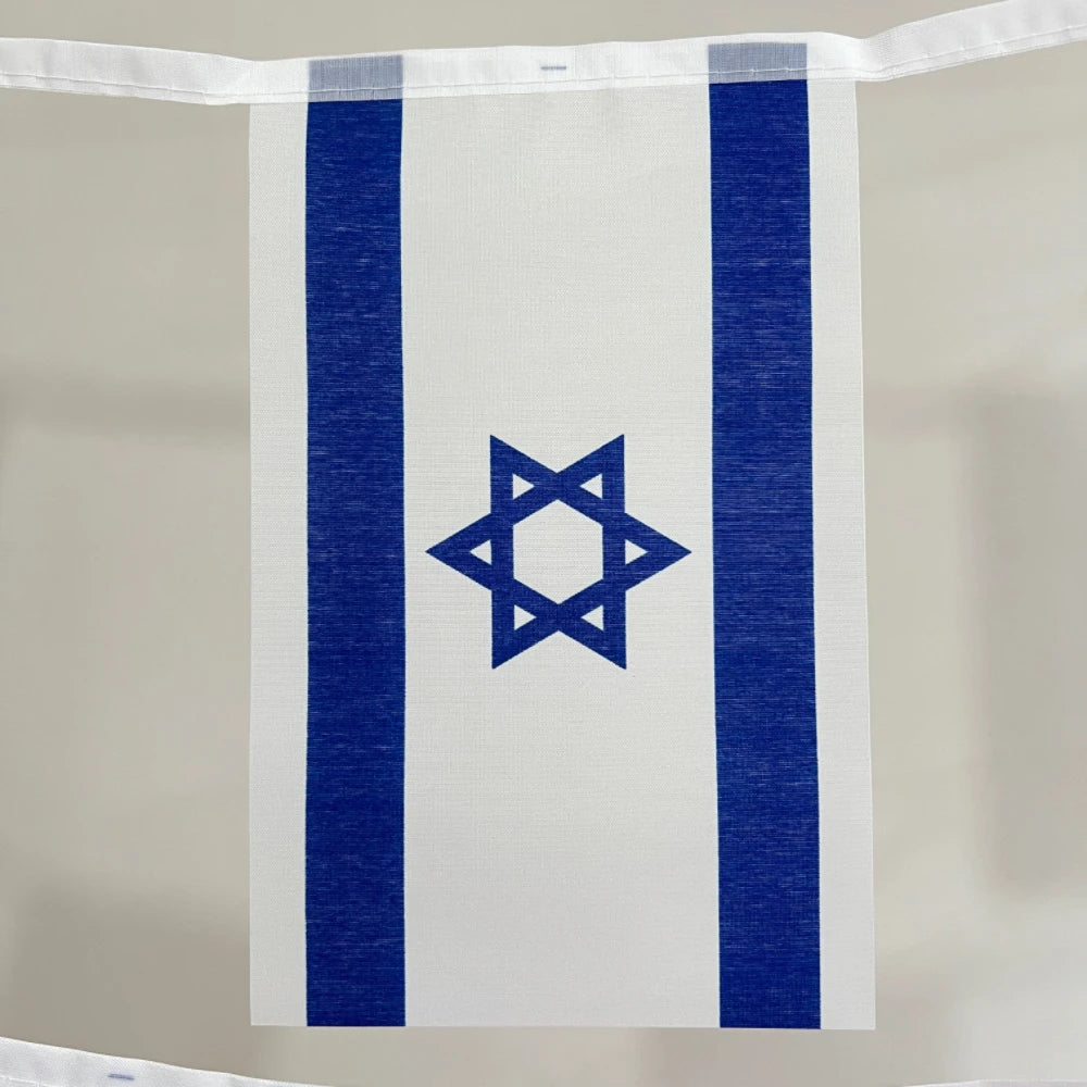 Israel Flags 5 Meters 14X21CM Bunting Banner Flag Israel 20pcs/set