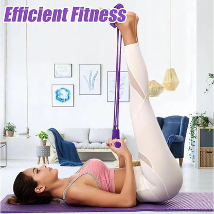 Multi-Function Resistance Band Set, 4 Tubes for Intense Workout, NBR Handles for Comfort, Office/Living Room/Bedroom Use