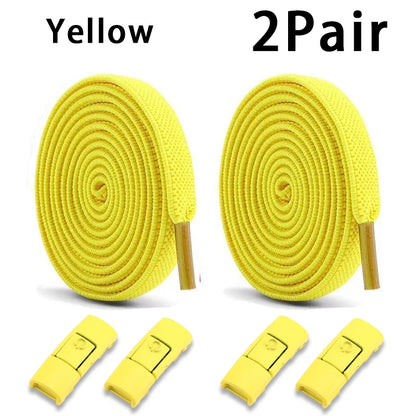 Elastic Laces Sneakers Tennis No Tie Shoe laces Lock Shoelaces without ties Kids Adult Shoelace Shoes Accessories 1Pair/2Pair